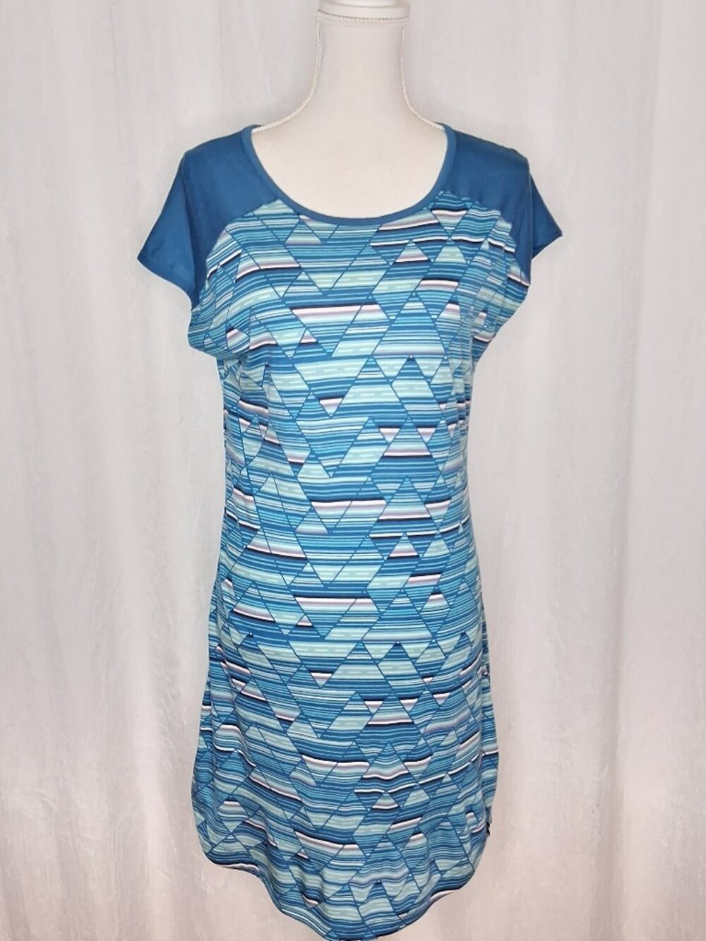 Women's Smartwool Merino 150 in Blue Geometric Print